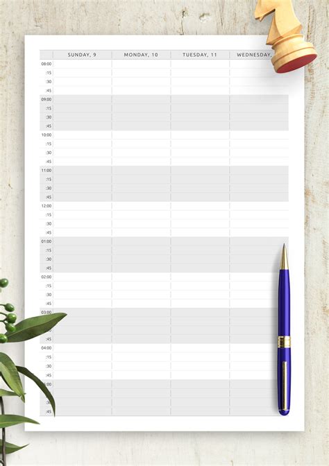 The daily planner will have a lot more space for writing down appointments and to-do lists. . Daily appointment planner